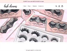 Tablet Screenshot of lashdreams.com